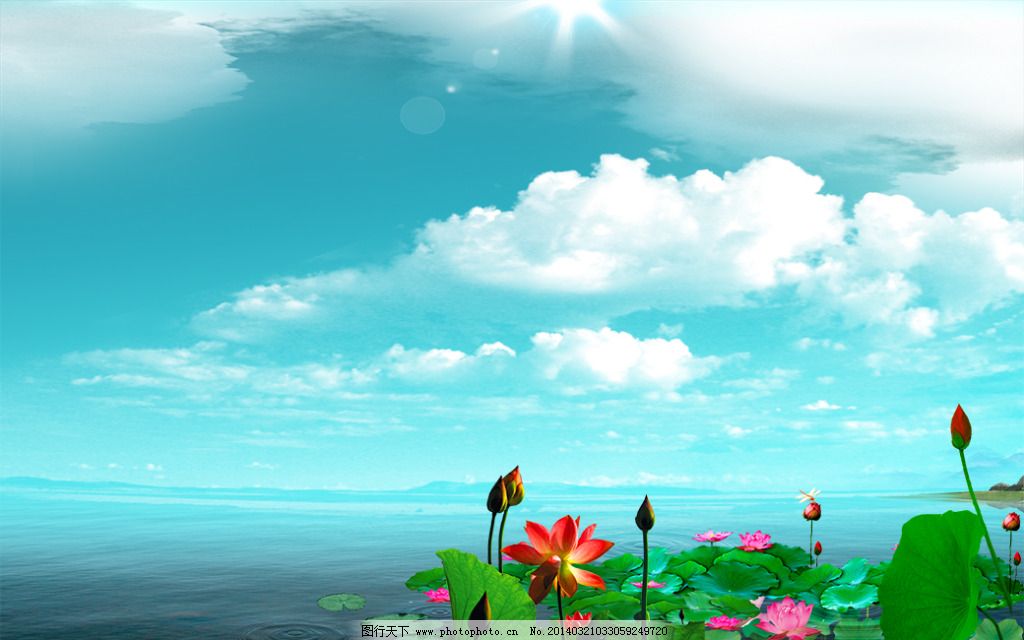 唯美湖面風景